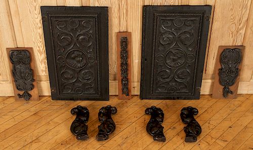 COLLECTION OF NINE CARVED