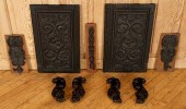 COLLECTION OF NINE CARVED ARCH