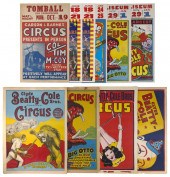 COLLECTION OF NINE CIRCUS POST