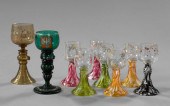Collection of Nine Glass Wine