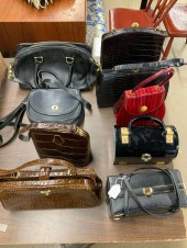 COLLECTION OF NINE LEATHER AND