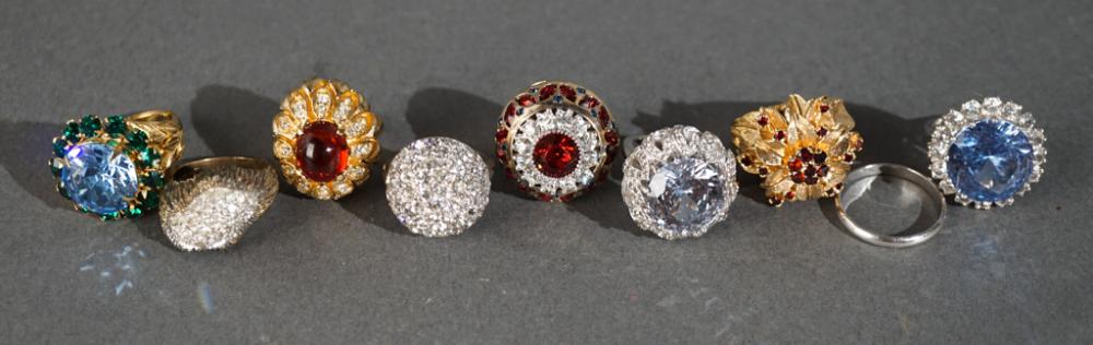 COLLECTION OF NINE STERLING AND