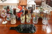 COLLECTION OF NOVELTY GLASS AN