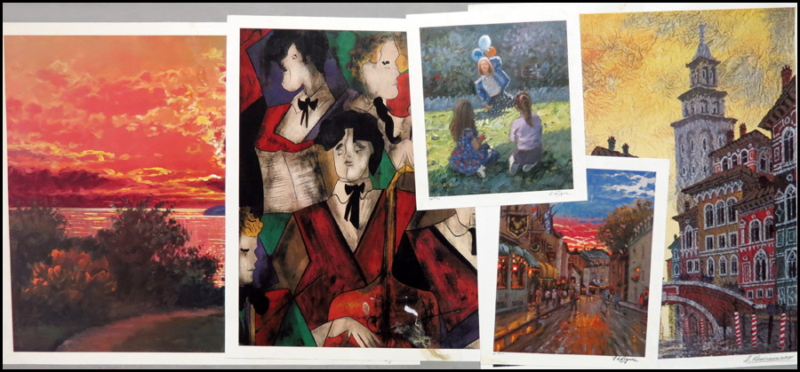 COLLECTION OF OFFSET LITHOGRAPHS.