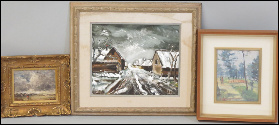 COLLECTION OF OIL PAINTINGS. 7''