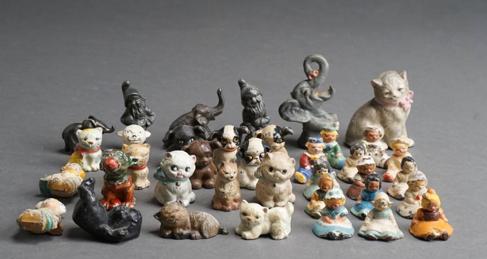 COLLECTION OF PAINTED LEAD