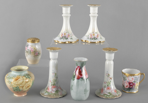 Collection of painted porcelain