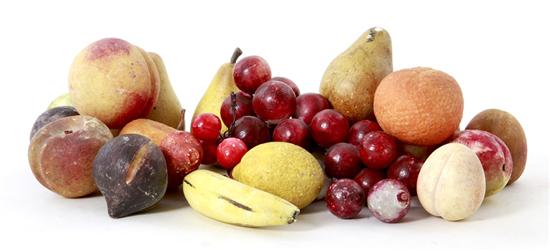 Collection of painted stone fruit