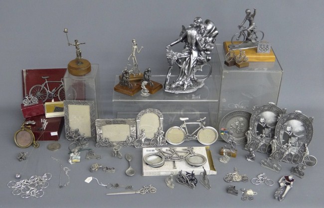 Collection of pewter Christmas tree