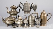 COLLECTION OF PEWTER TABLEWARE