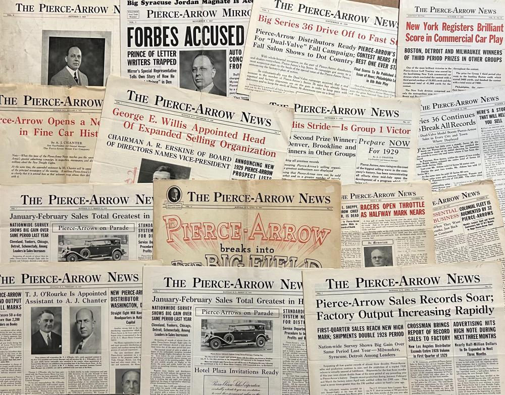 COLLECTION OF PIERCE ARROW NEWS,