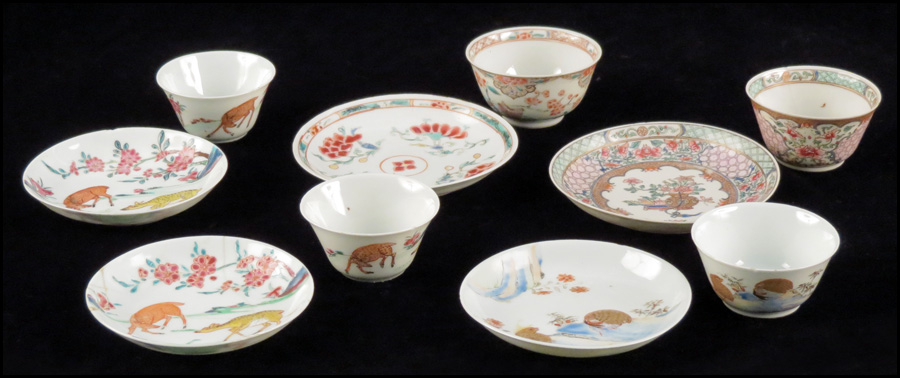 COLLECTION OF PORCELAIN CUPS AND