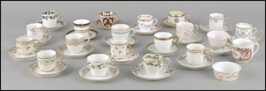 COLLECTION OF PORCELAIN TEACUPS AND