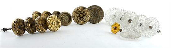 Collection of pressed brass and