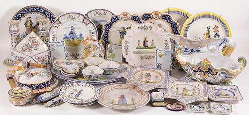 COLLECTION OF QUIMPER FAIENCE