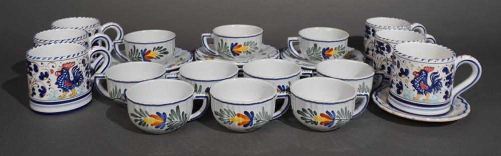 COLLECTION OF QUIMPER TEA