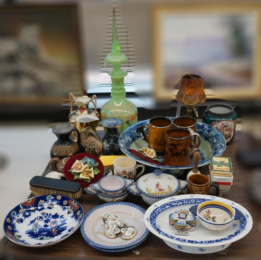 COLLECTION OF QUIMPER WARE, ENGLISH