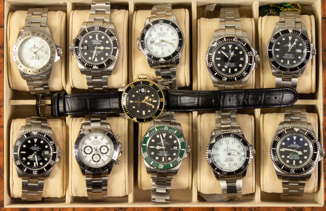COLLECTION OF REPRODUCTION ROLEX