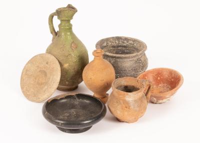 Collection of Roman pottery to