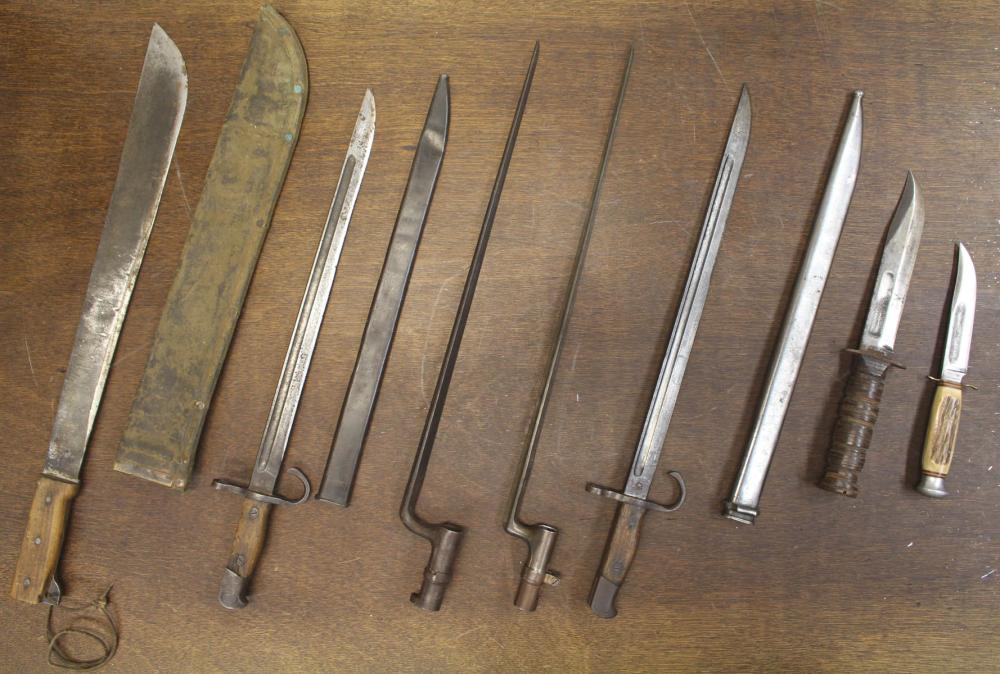 COLLECTION OF SEVEN BLADED