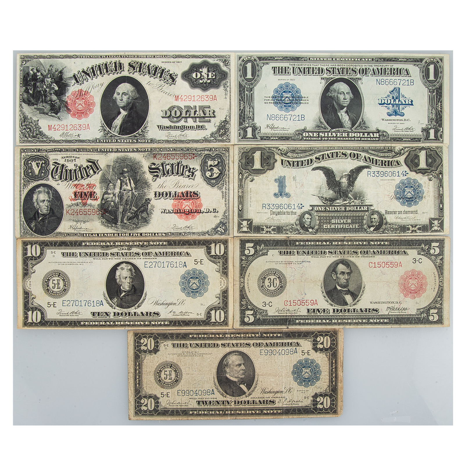 COLLECTION OF SEVEN LARGE