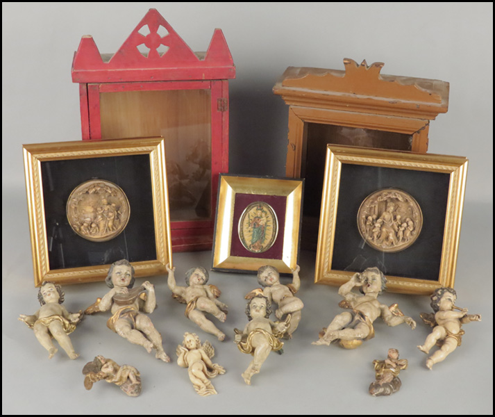 COLLECTION OF SEVEN PARCEL GILT