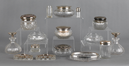 Collection of silver and glass