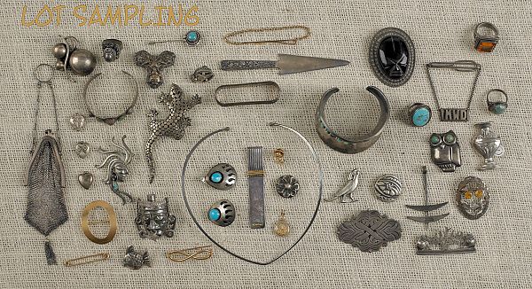 Collection of silver and gold