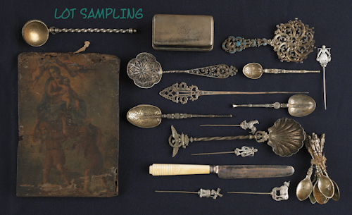 Collection of silver and plate