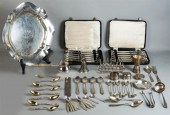 COLLECTION OF SILVER AND PLATE