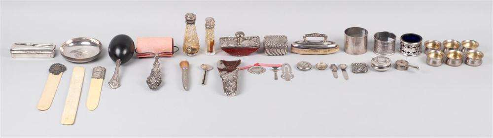 COLLECTION OF SILVER AND PLATED