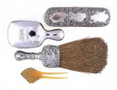 Collection of silver brushes a
