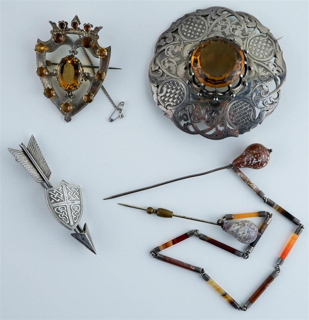 COLLECTION OF SILVER, CITRINE
