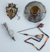 COLLECTION OF SILVER, CITRINE