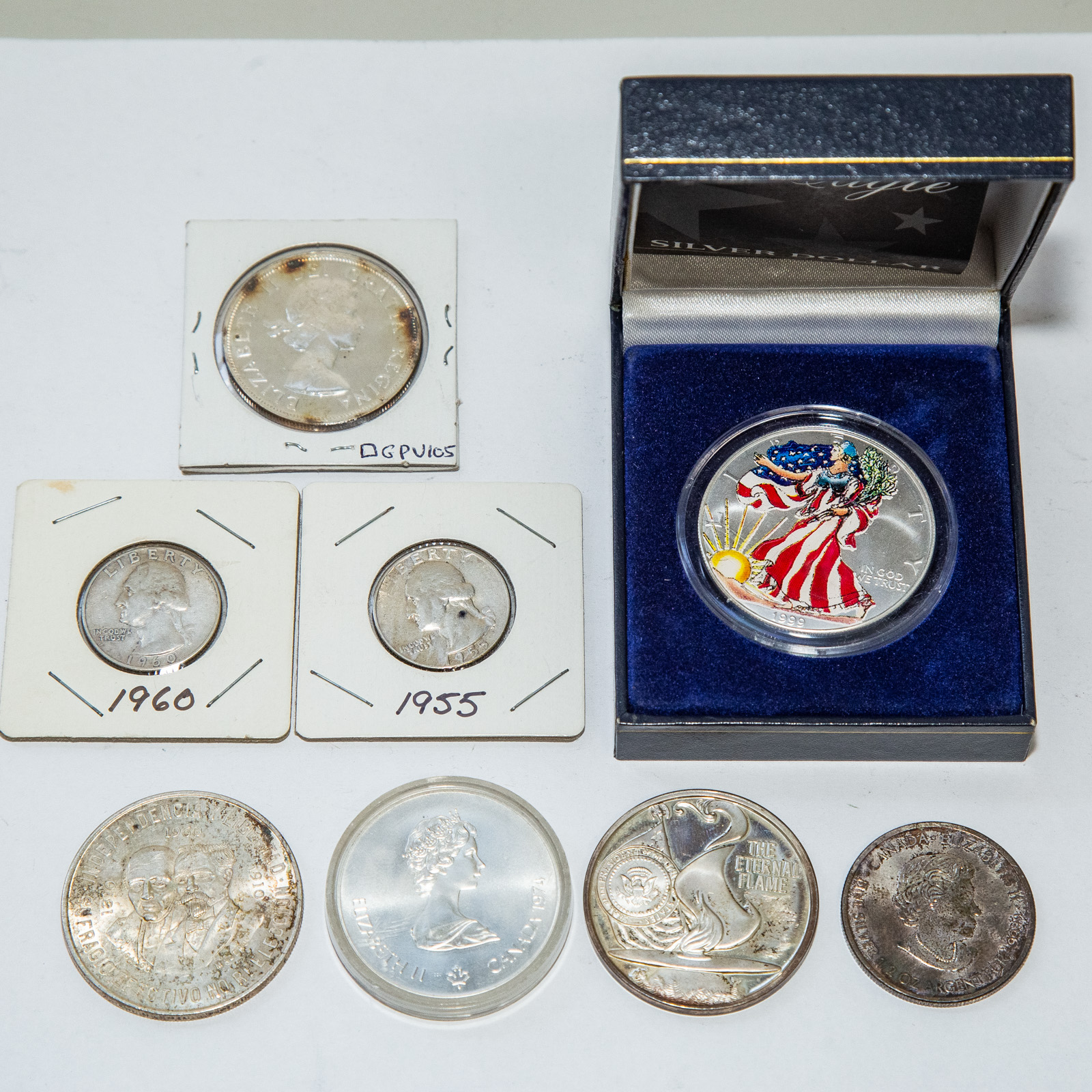 COLLECTION OF SILVER COINS &