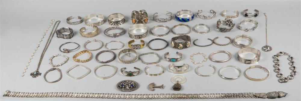 COLLECTION OF SILVER, ENAMEL AND