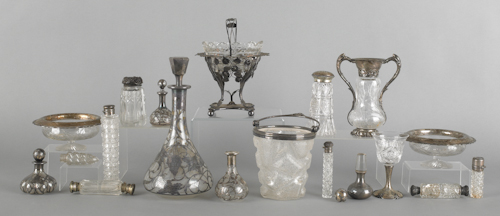 Collection of silver mounted and