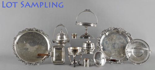 Collection of silver plate. ?