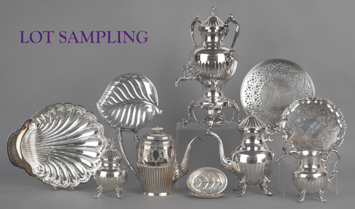 Collection of silver plate. ?