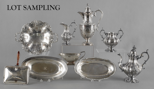 Collection of silver plate. ?