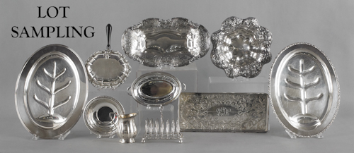Collection of silver plate. ?