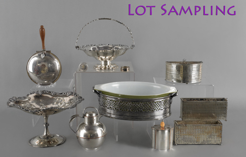 Collection of silver plate. ?