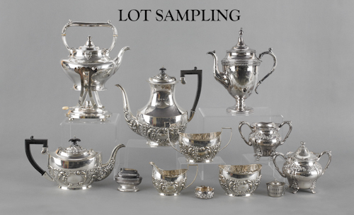 Collection of silver plate. ?