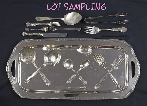 Collection of silver plate to