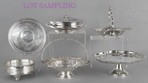 Collection of silver plate to