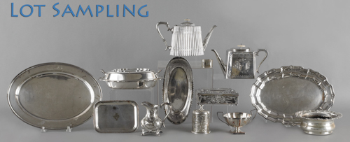 Collection of silver plate to