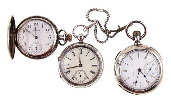 Collection of silver pocket watches
