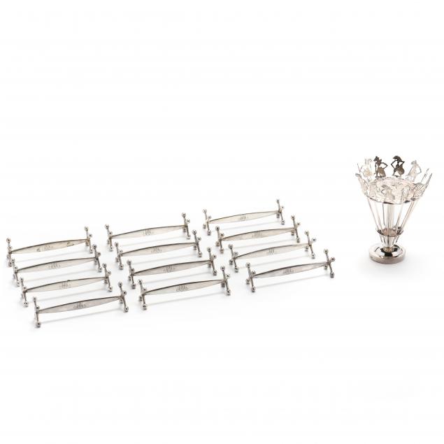 COLLECTION OF SILVER TABLE
