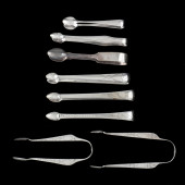COLLECTION OF SILVER TONGS, MO