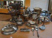 COLLECTION OF SILVERPLATE TEAP